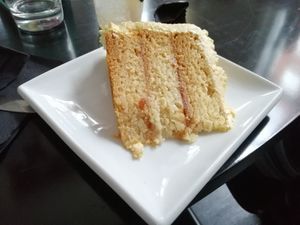 Cake at Prana Cafe in Leicester