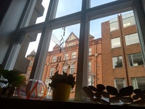 View from one of the windows at Prana Cafe in Leicester