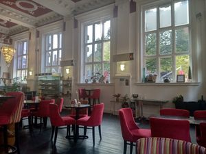 Inside the cafe at Prana Cafe in Leicester