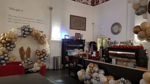 Inside at Prana Cafe in Leicester