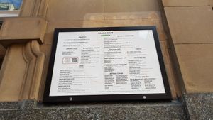 Menu board at Prana Cafe in Leicester