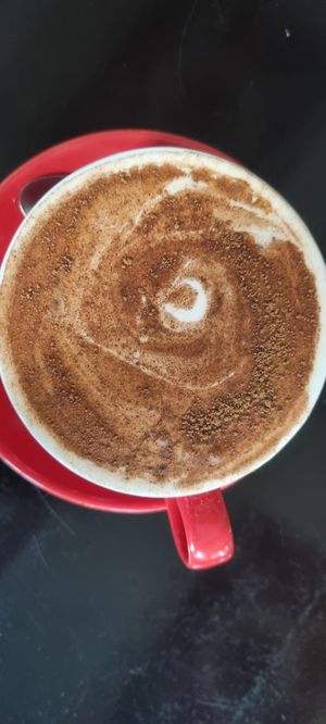 Chai latte at Prana Cafe in Leicester