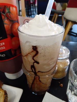 Chocolate milkshake at Prana Cafe in Leicester