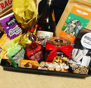 Vegan Christmas hamper: from Facebook page at Prana Cafe in Leicester