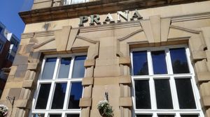 Outside at Prana Cafe in Leicester