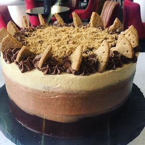 Vegan Chocolate Digestive Biscuit Cake  at Prana Cafe in Leicester