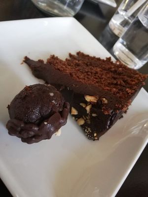 Cake at Prana Cafe in Leicester