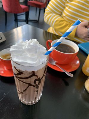 Chocolate milkshake  at Prana Cafe in Leicester