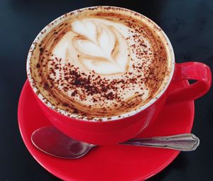 Latte at Prana Cafe in Leicester