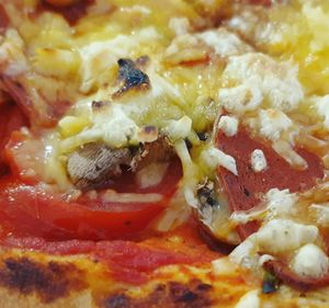 Close up of pizza! at Prana Cafe in Leicester