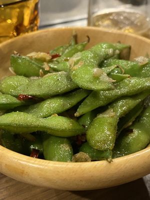 Aglio olio edamame  at Kamehameha - かめはめは in Kyoto