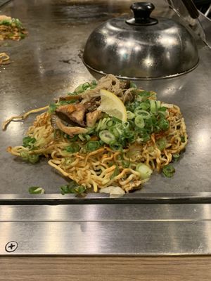 Vegan okonomiyaki (made with mushrooms)  at Kamehameha - かめはめは in Kyoto