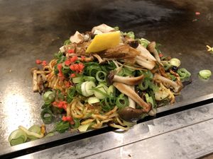 Vegan Okonomiyaki at Kamehameha - かめはめは in Kyoto