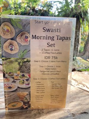 Morning offer (87K after tax)   at Swasti Beloved Cafe in Ubud