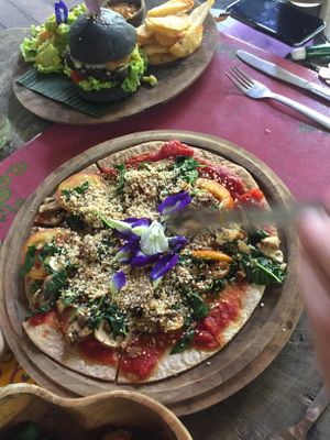 The best non junk like pizza I got so far. Doesn’t feel heavy, only good  at Swasti Beloved Cafe in Ubud
