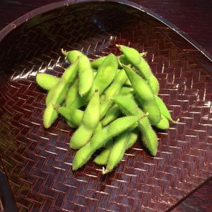 Fresh beans, boiled & salted. (Only available in summer) at D'Vine Restaurant & Lounge in Nikko