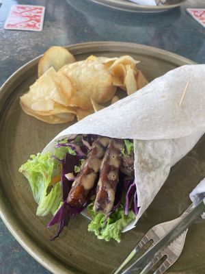 Tempeh wrap  at Indiana vegan Cafe & Yoga in Langkawi
