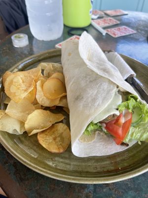 Falafel wrap  at Indiana vegan Cafe & Yoga in Langkawi