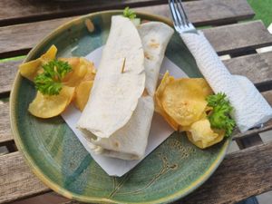 Tofu wrap at Indiana vegan Cafe & Yoga in Langkawi