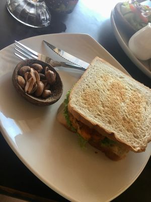 Sweet potato sandwich at Indiana vegan Cafe & Yoga in Langkawi