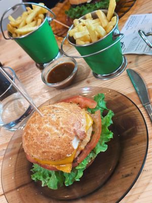 Burger and Fries  at Melemele Burguer in Zarautz