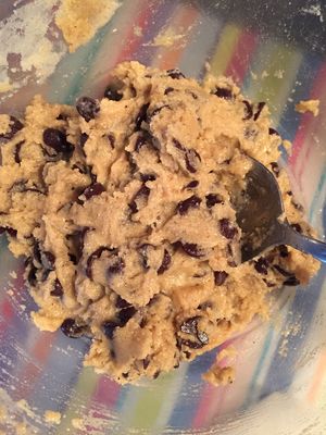 Choc chip cookie mixture  at Auntie Mo's in Sunderland