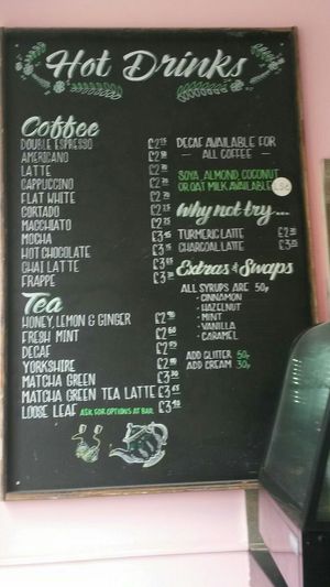 Drinks menu at LS6 in Leeds