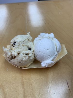 Hunky monkey and sour pod flavors, keiki size  at Hawaiian Licks in Hilo