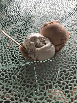 Cookie dough and Thai ice tea flavors at Hawaiian Licks in Hilo