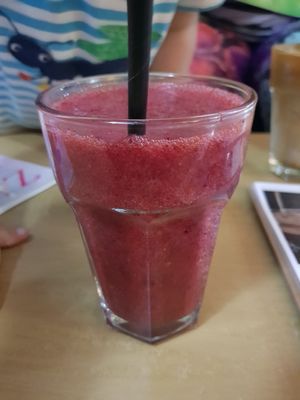 Berry smoothie at Moments Cafe in Barnard Castle