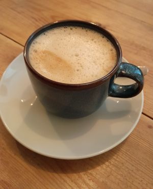 Oat Latte at Moments Cafe in Barnard Castle