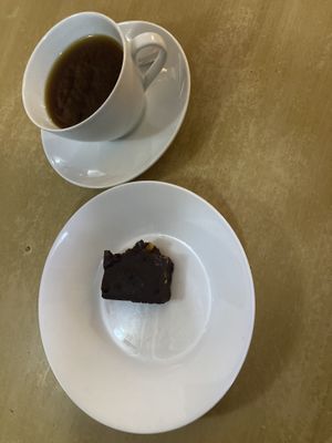 Apologies for half eaten vegan tiffin I couldn’t wait   at Moments Cafe in Barnard Castle