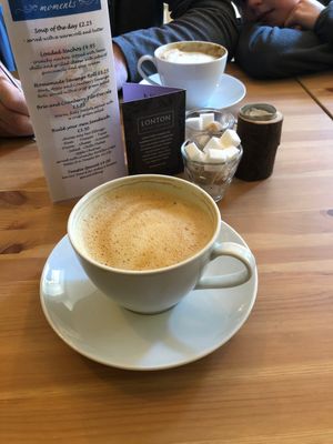 Oat, Soja and coconut hot drinks available. Lovely ,friendly and plenty of vegan options available. Even had vegan cream for hot chocolates and scones.    at Moments Cafe in Barnard Castle