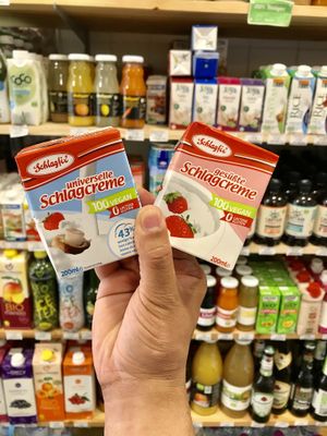 100% vegan cream at Bomercado in Lisbon