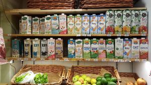 Great vegan milk options! at Bomercado in Lisbon