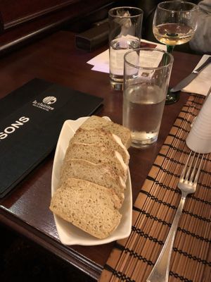 Gluten free bread option at La Clairière in La Petite-pierre