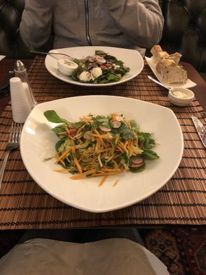 Also vegetarian salad option, with goats cheese at La Clairière in La Petite-pierre