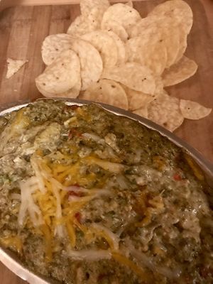 Spinach & artichoke dip GF (usually has bread with it too) at Paliotti's Italian Restaurant in Maple Ridge