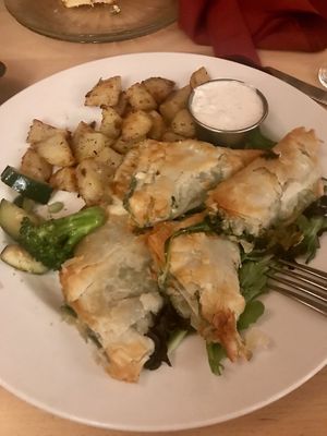 Spanakopita dinner at Paliotti's Italian Restaurant in Maple Ridge