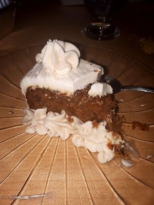 Carrot Cake with Cream Cheese frosting (to die for)
Since I ordered a whole cake and it freezes very well. at Paliotti's Italian Restaurant in Maple Ridge