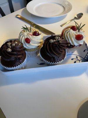 Chocolate and cranberry muffinns  at Bake My Day in Copenhagen