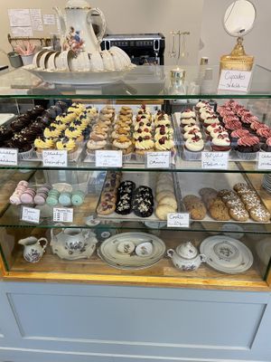 All vegan on image EXCEPT RED VELVET AND MACARONs  at Bake My Day in Copenhagen