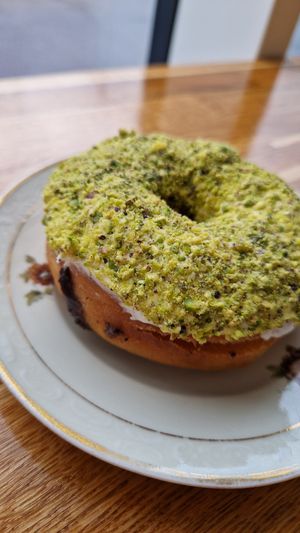 Pistachio donut! Good! at Bake My Day in Copenhagen