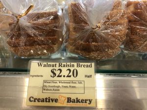 Walnut raisin bread  at Creative Bakery in West Singapore