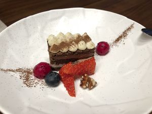tiramisu at Elefant BaoPu Vegetarian in Dalian