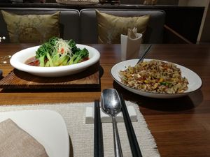 Fried rice with vegetables and broccoli at Elefant BaoPu Vegetarian in Dalian