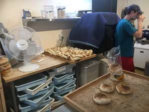 Pitas baked fresh at Yalla Vermont in Brattleboro