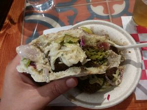 falafel at Yalla Vermont in Brattleboro