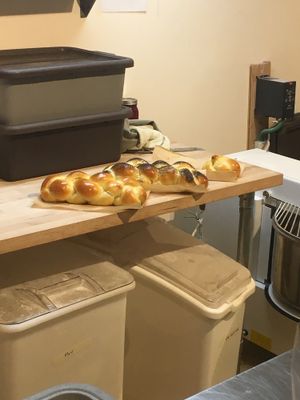 Fresh challah! at Yalla Vermont in Brattleboro