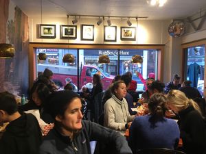 Packed with people! at Yalla Vermont in Brattleboro